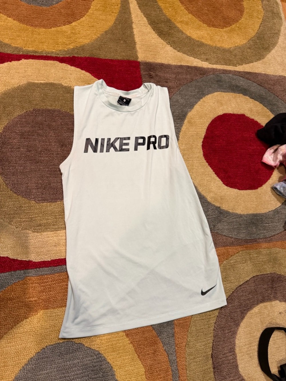 Nike Pro Dri Fit Intertwist Muscle Tank Top Light Green Women’s Size Small